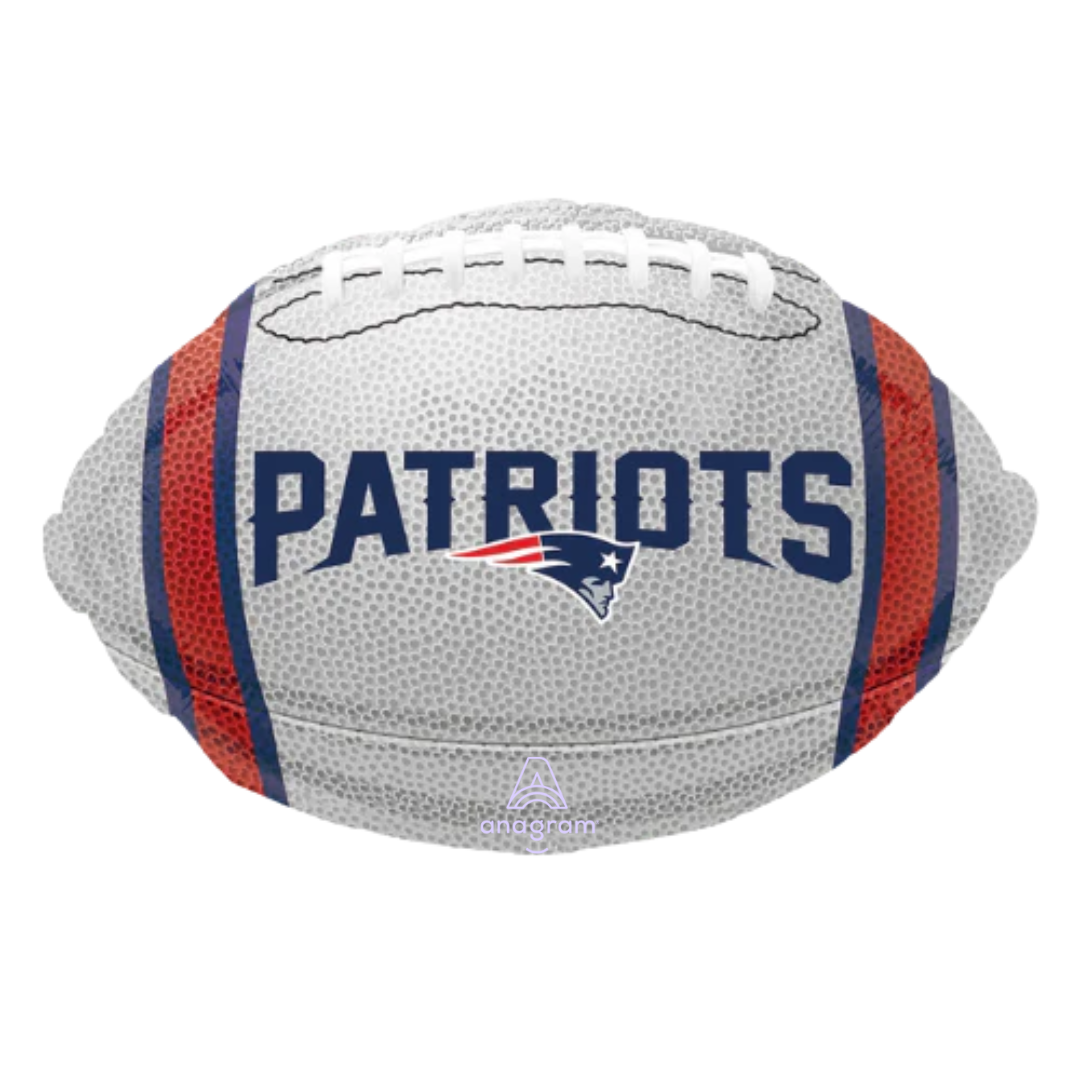 Globo de aluminio de fútbol de la NFL de los New England Patriots de 17" | Compre 5 o más y ahorre un 20 %