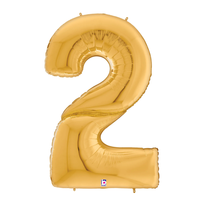 Gigaloons dorados de 53" - Globos con números de aluminio | Números 0-9