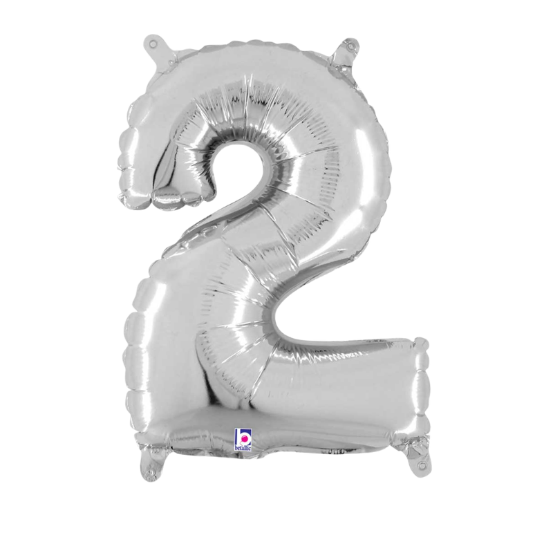 7" | 14" | Globos plateados con números de 34" | 40" - Números 0-9 | 3 tamaños disponibles