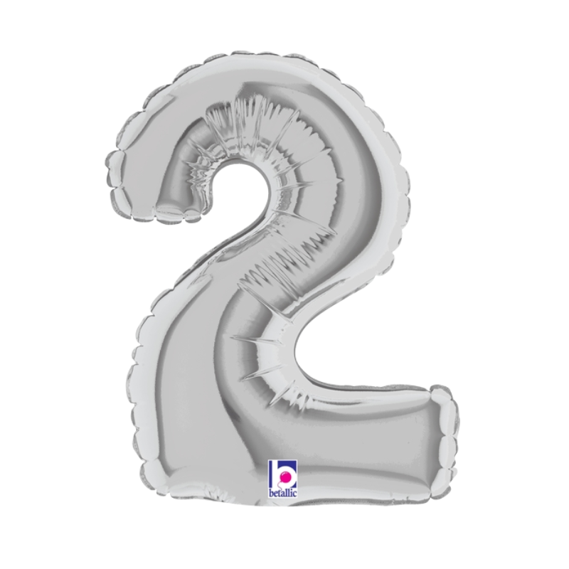 7" | 14" | Globos plateados con números de 34" | 40" - Números 0-9 | 3 tamaños disponibles
