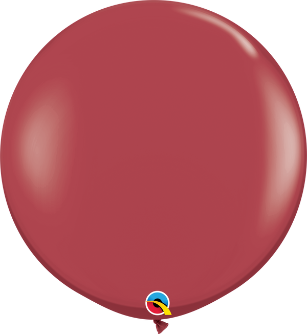 36" Qualatex Fashion Cranberry Latex Balloons - 3 Foot Giant | 2 Count