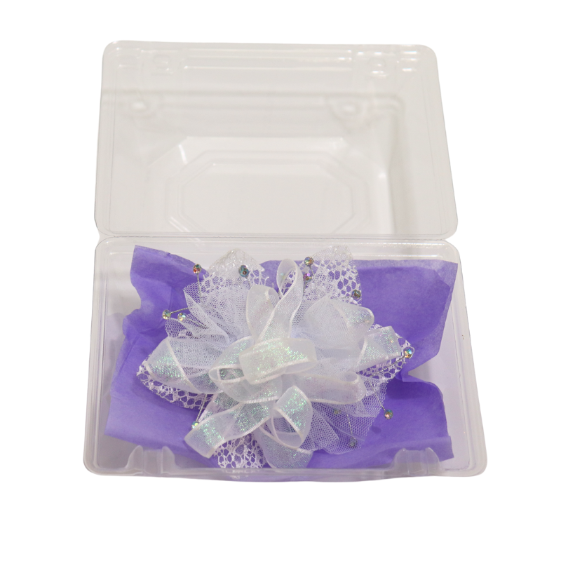 Pre-Made Iridescent/White Ribbon Gemstone Wristlet Corsage Kit | 1 Count - Just Add Flowers!