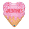 21" Valentine's Waffle Cone Foil Balloon (P3) | But 5 Or More Save 20%