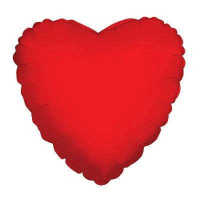 9" Solid Heart Red Airfill Foil Balloon | Buy 5 Or More Save 20%