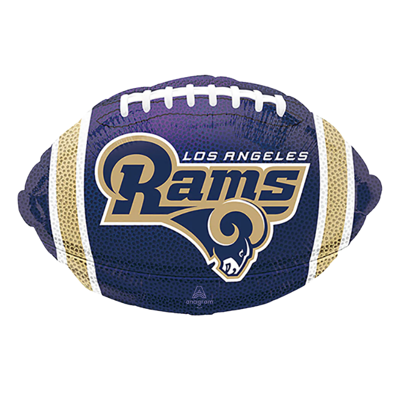 17" Anagram LA Rams NFL Football Foil Balloon | Buy 5 Or More Save 20%