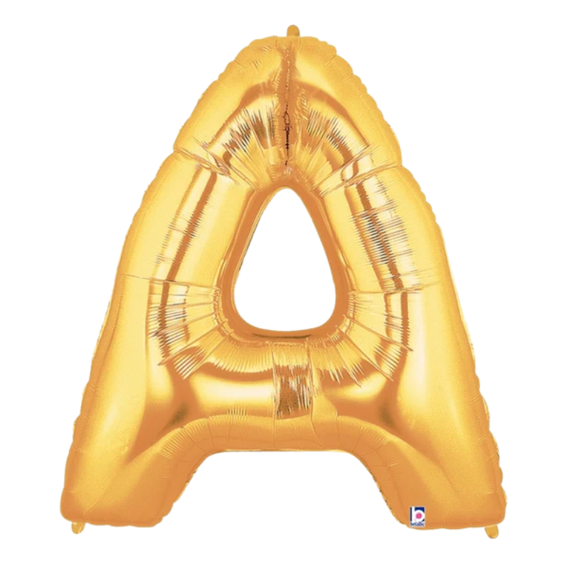 34" Betallic Gold Letter Megaloons Foil Balloon | Letters A -Z