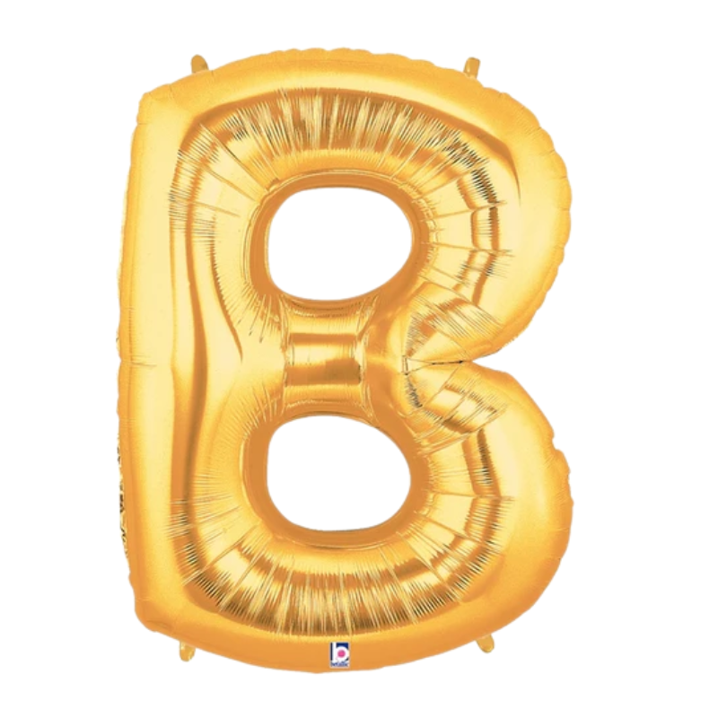 34" Betallic Gold Letter Megaloons Foil Balloon | Letters A -Z