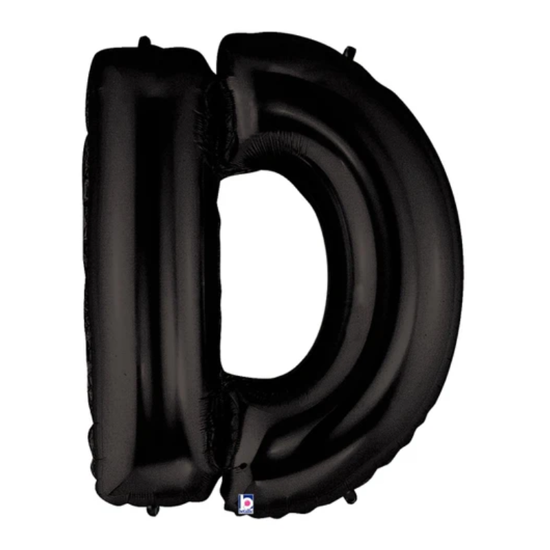 34" Betallic Black Letter Megaloons Foil Balloon | Letters A - Z