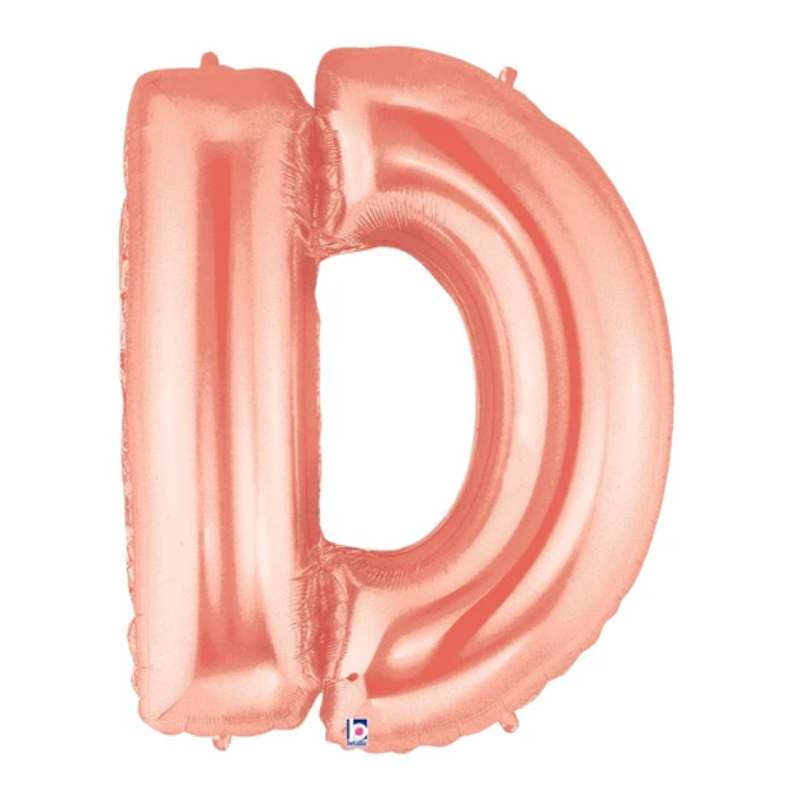34" Betallic Rose Gold Letter Megaloons Foil Balloon | Letters A-Z