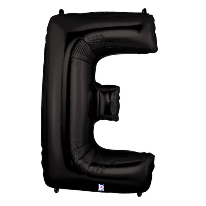 34" Betallic Black Letter Megaloons Foil Balloon | Letters A - Z