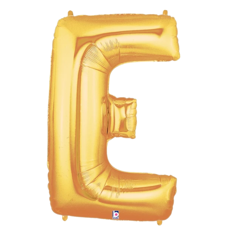 7" | 14"| Globo de papel de aluminio con letras doradas de 40" - Megaloons Letras A -Z | 3 tamaños disponibles