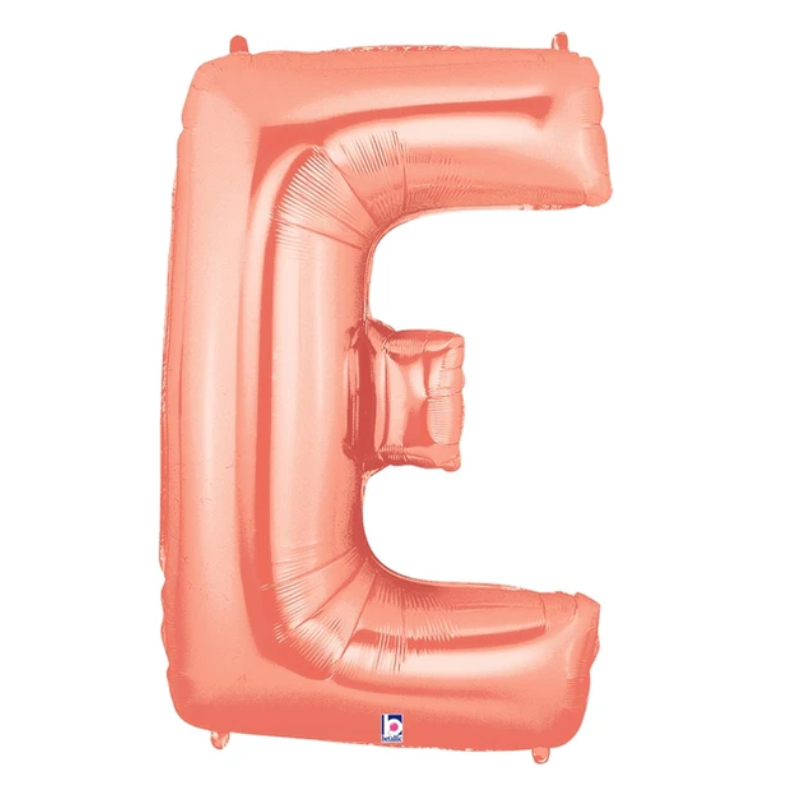 34" Betallic Rose Gold Letter Megaloons Foil Balloon | Letters A-Z