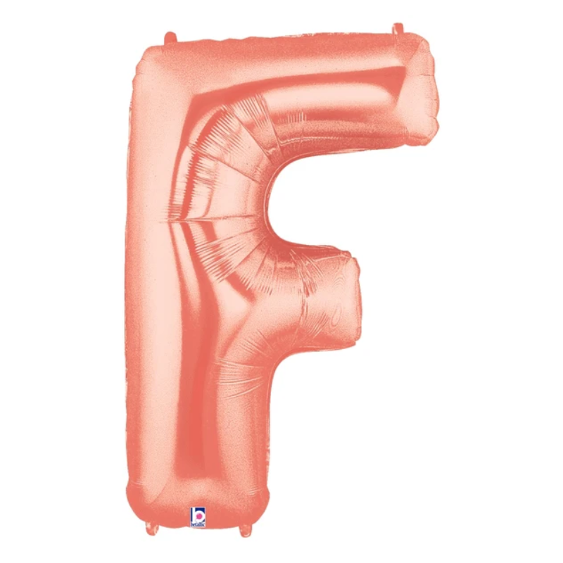 34" Betallic Rose Gold Letter Megaloons Foil Balloon | Letters A-Z