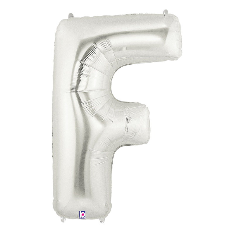 34" Betlallic Silver Letter Megaloons Foil Balloon | Letters A-Z