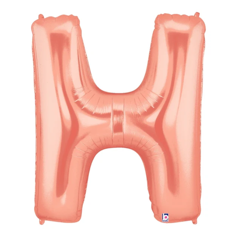 34" Betallic Rose Gold Letter Megaloons Foil Balloon | Letters A-Z