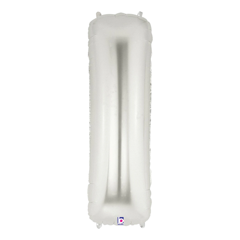 34" Betlallic Silver Letter Megaloons Foil Balloon | Letters A-Z