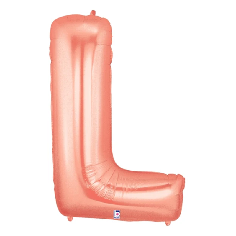 34" Betallic Rose Gold Letter Megaloons Foil Balloon | Letters A-Z