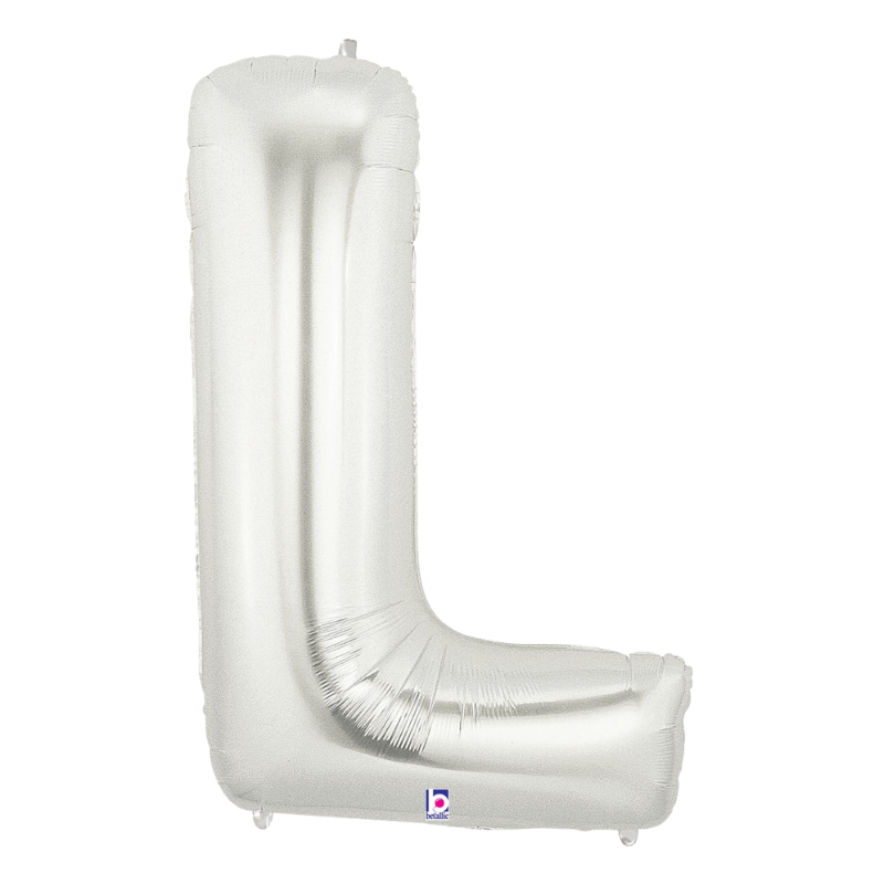 34" Betlallic Silver Letter Megaloons Foil Balloon | Letters A-Z