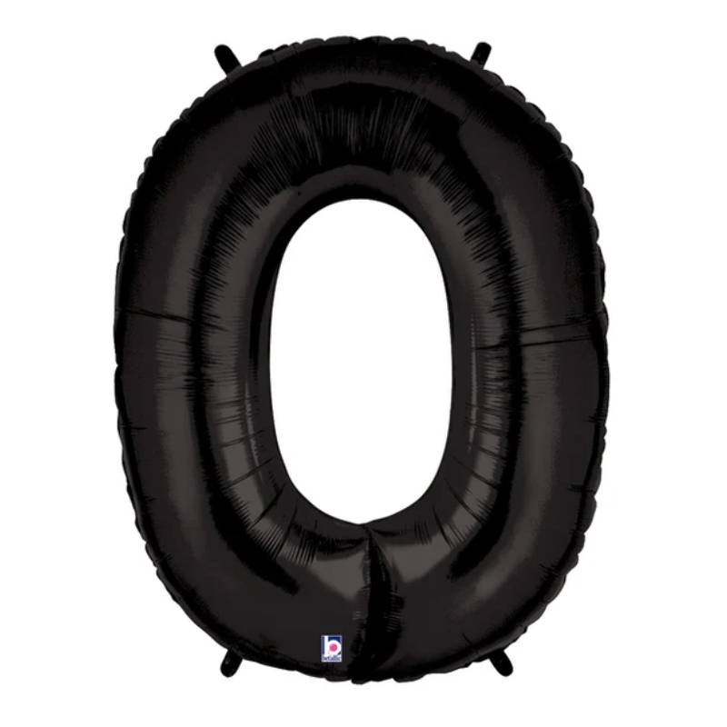 34" Betallic Black Letter Megaloons Foil Balloon | Letters A - Z