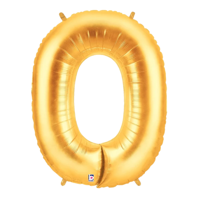 7" | 14"| Globo de papel de aluminio con letras doradas de 40" - Megaloons Letras A -Z | 3 tamaños disponibles