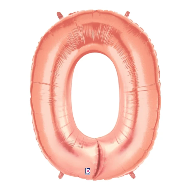 34" Betallic Rose Gold Letter Megaloons Foil Balloon | Letters A-Z