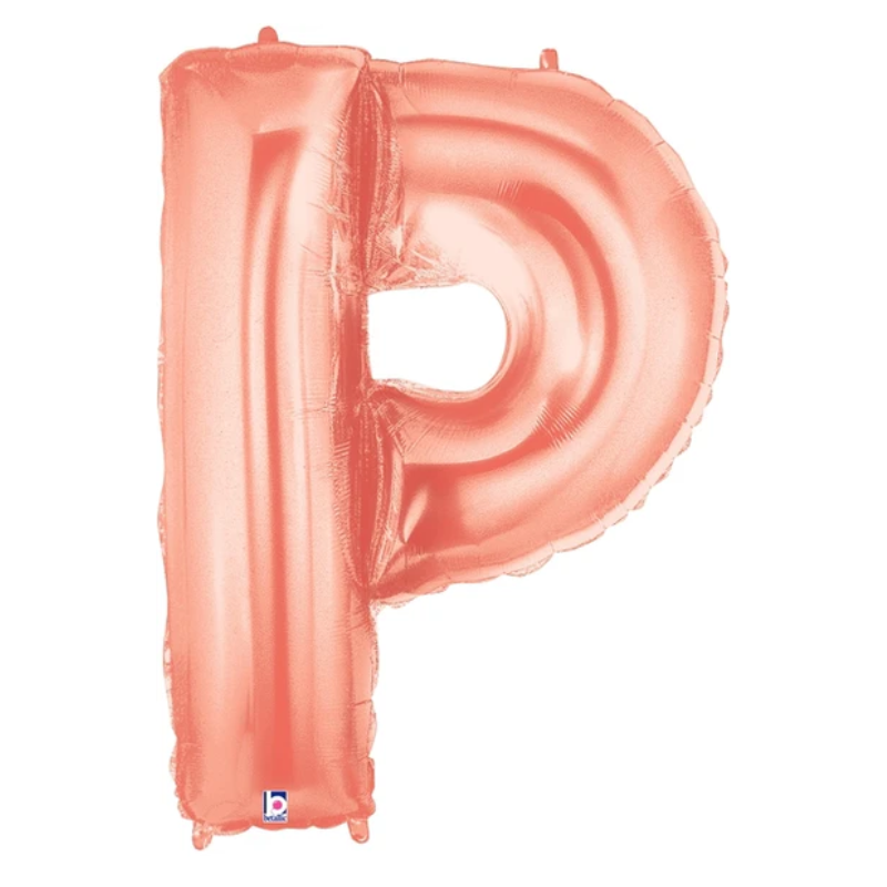 34" Betallic Rose Gold Letter Megaloons Foil Balloon | Letters A-Z