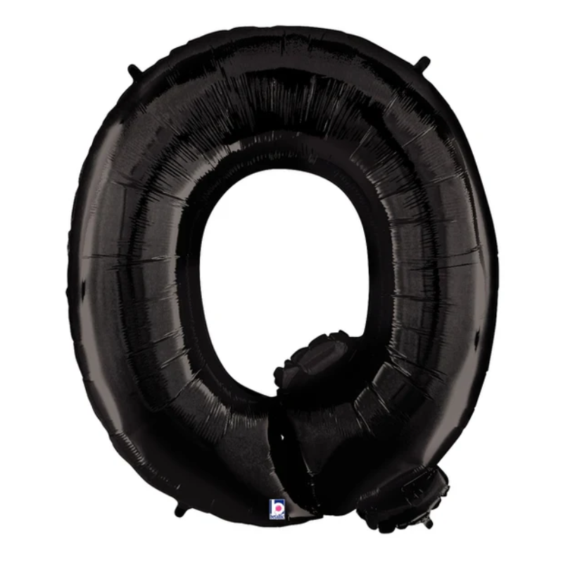 34" Betallic Black Letter Megaloons Foil Balloon | Letters A - Z