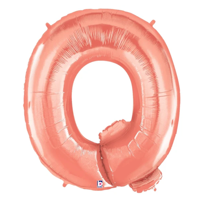 34" Betallic Rose Gold Letter Megaloons Foil Balloon | Letters A-Z