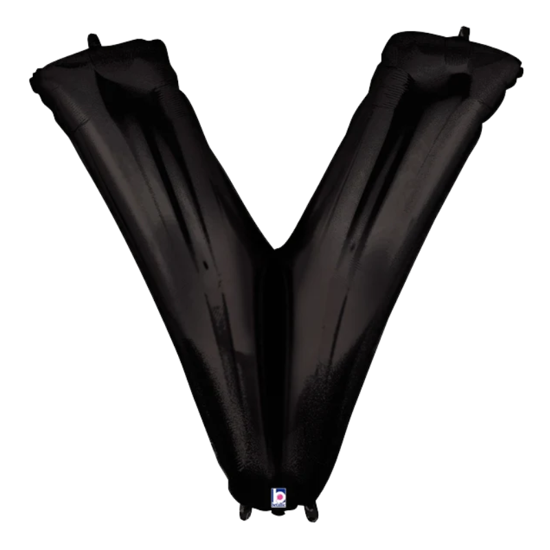 34" Betallic Black Letter Megaloons Foil Balloon | Letters A - Z