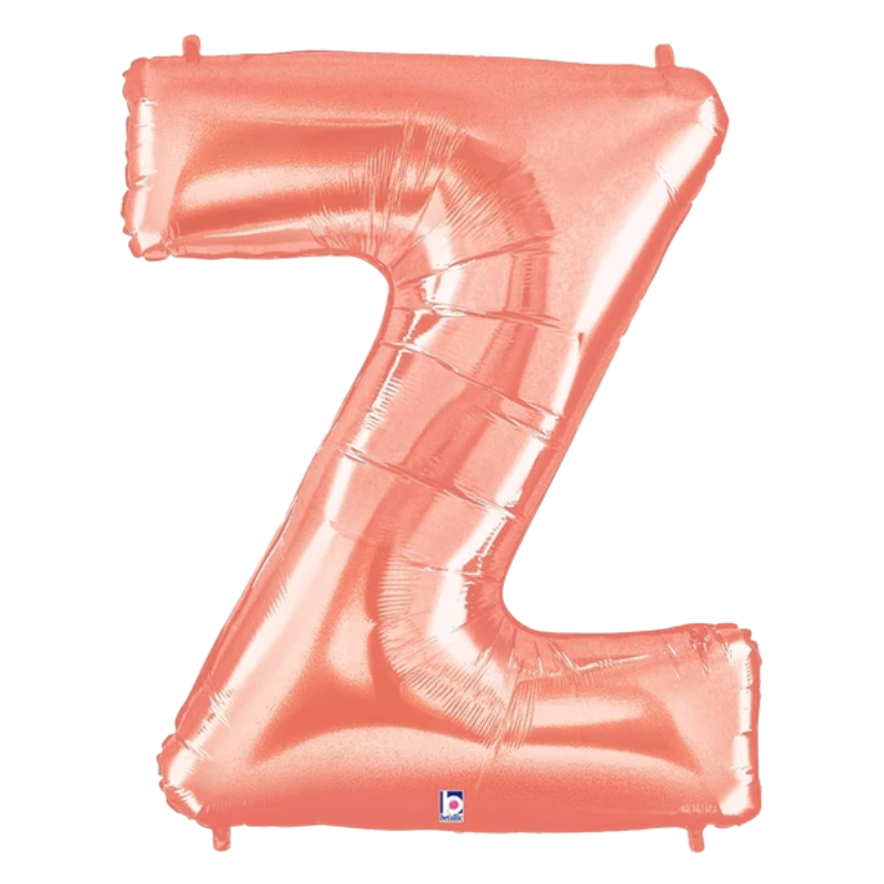 34" Betallic Rose Gold Letter Megaloons Foil Balloon | Letters A-Z
