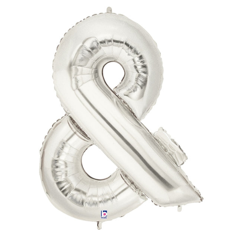 34" Betallic Silver Symbol Megaloons Foil Balloon