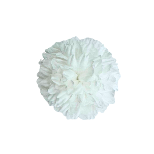 4" White Artificial Silk Mum - 10 Layers | 1 Count