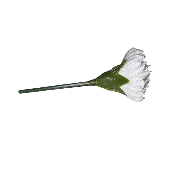 1" White Artificial Silk Mum - 5 Layers | 24 count