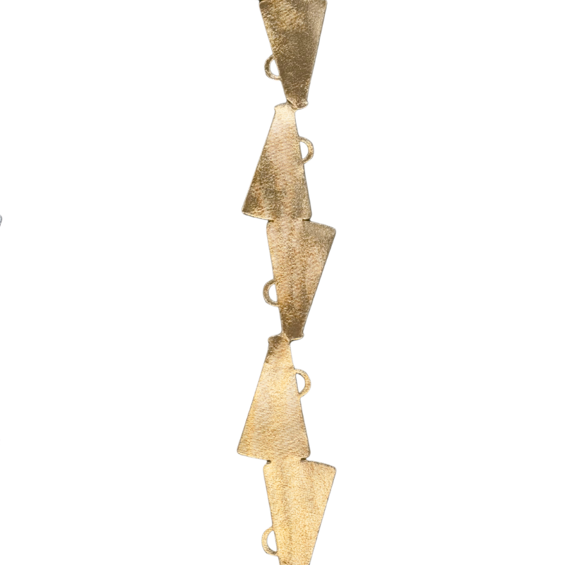2" Gold Metallic Cheers Megaphone Die Cut Ribbon Garland - 2" Wide x 36" Long | 1 Count