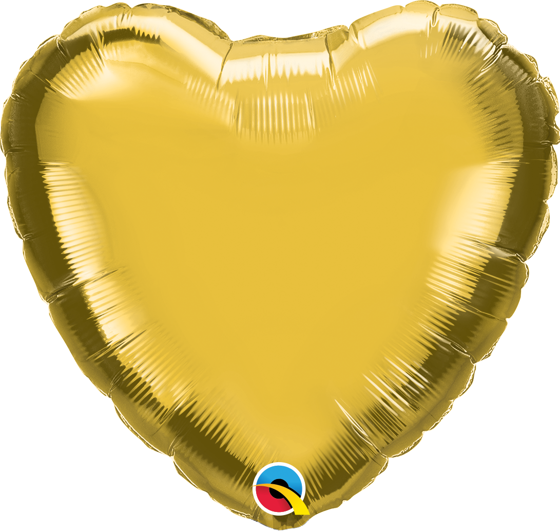 9" Qualatex Heart Foil Airfill Balloon | 1 Count - Must Be Heat Sealed