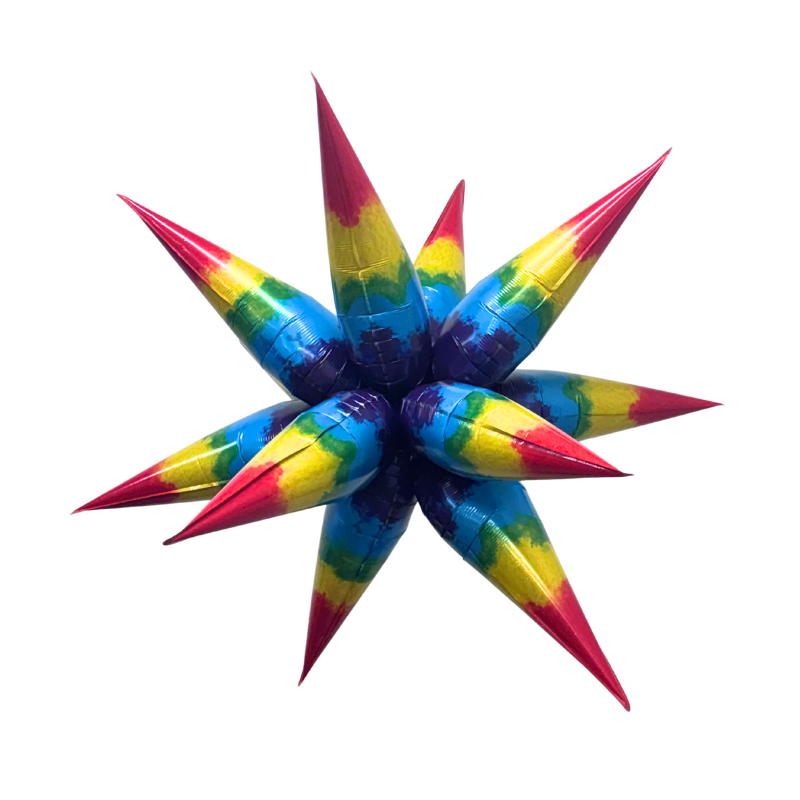 40" Burst Party Co. Tie-Dye Starburst Foil Airfill Balloon | 1 Count