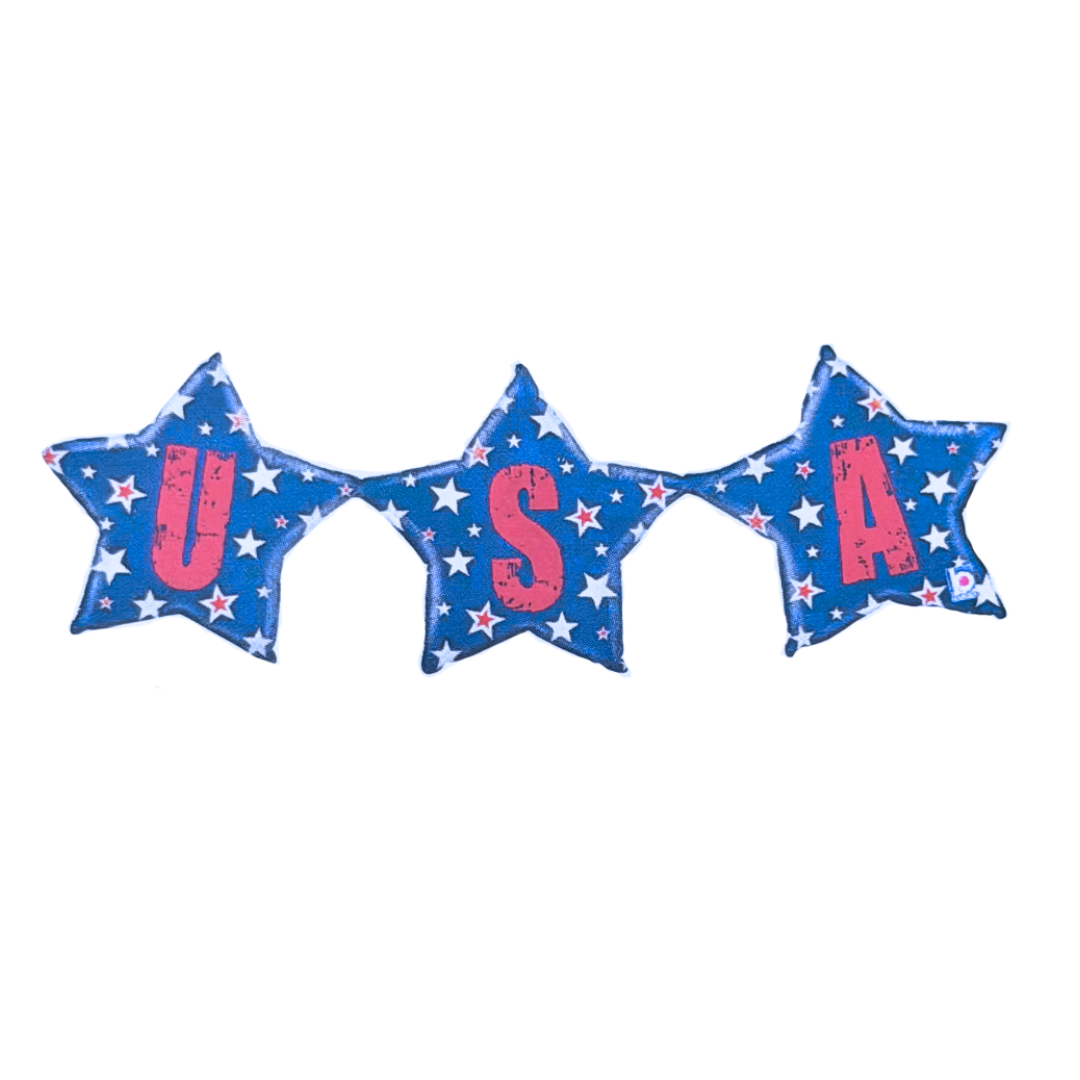 34" Betallic USA Bunting Foil Air-Fill Foil Balloon Balloon (WSL) | Clearance - While Supplies Last!