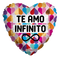 18" Te Amo Infinito Heart Foil Balloon (P17) | Buy 5 Or More Save 20%