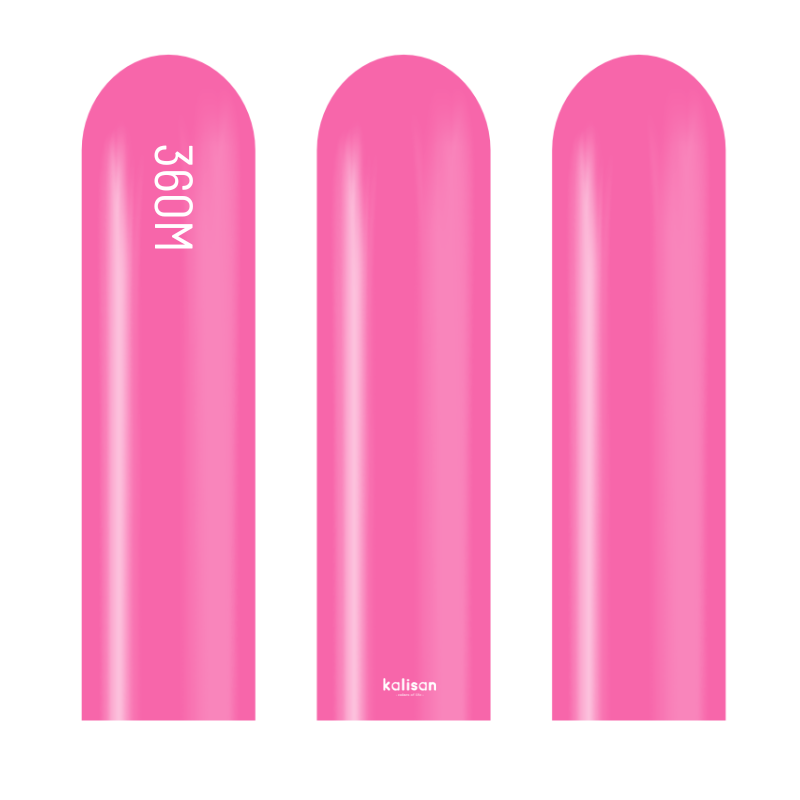360M Kalisan Standard Fuchsia Nozzle Up Modeling Latex Balloons | 50 Count