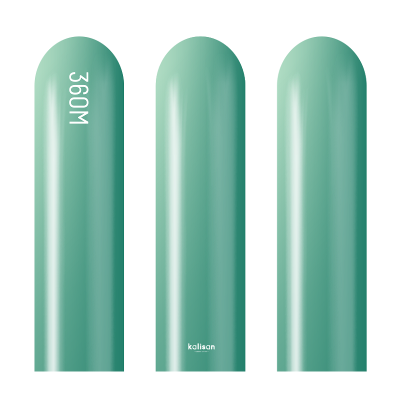 360M Kalisan Mirror Green Nozzle Up Modeling Latex Balloons | 50 Count