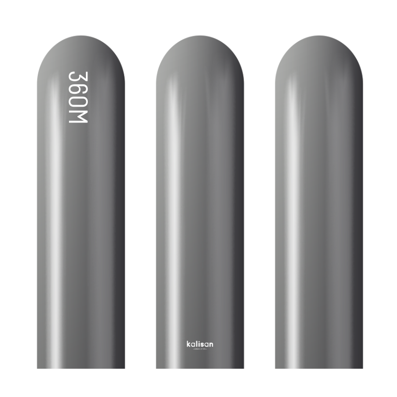 360M Kalisan Mirror Space Grey Nozzle Up Modeling Latex Balloons | 50 Count