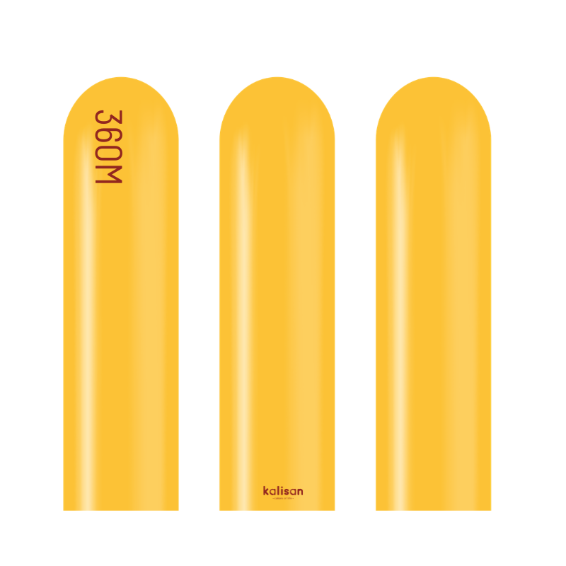 360M Kalisan Standard Amber Nozzle Up Modeling Latex Balloons | 50 Count