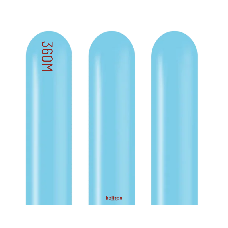360M Kalisan Standard Baby Blue Nozzle Up Modeling Latex Balloons | 50 Count