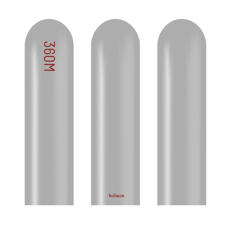 360M Kalisan Standard Grey Nozzle Up Modeling Latex Balloons | 50 Count