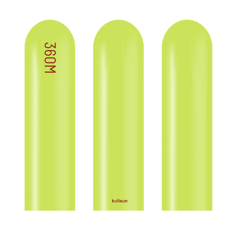 360M Kalisan Standard Lime Green Nozzle Up Modeling Latex Balloons | 50 Count