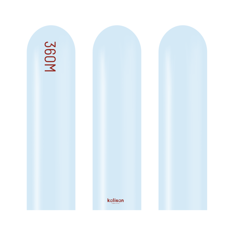 360M Kalisan Macaron Baby Blue Nozzle Up Modeling Latex Balloons | 50 Count
