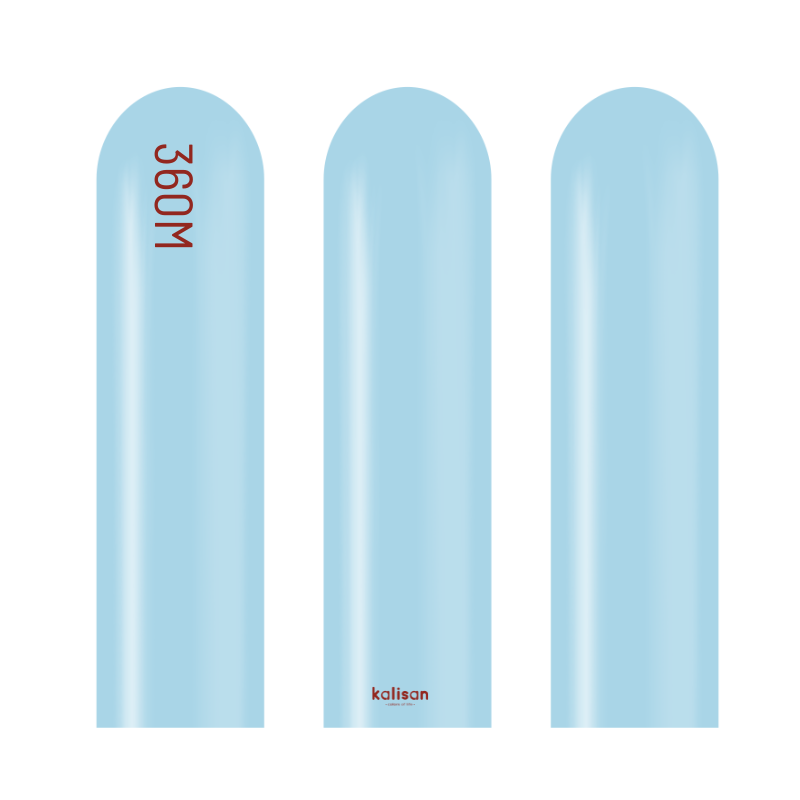 360M Kalisan Macaron Blue Nozzle Up Modeling Latex Balloons | 50 Count