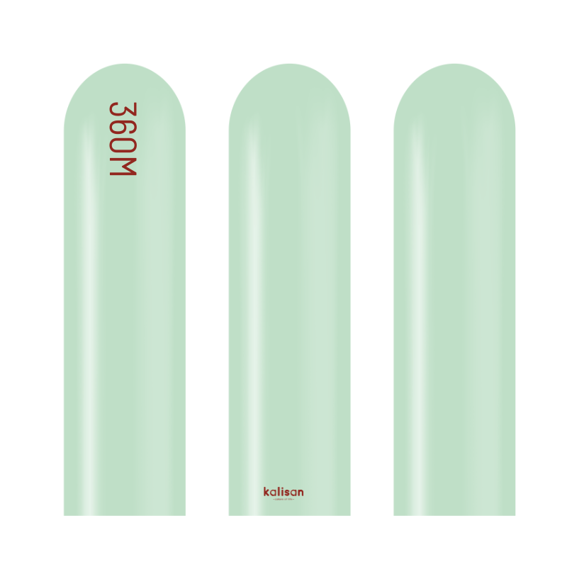 360M Kalisan Macaron Green Nozzle Up Modeling Latex Balloons | 50 Count