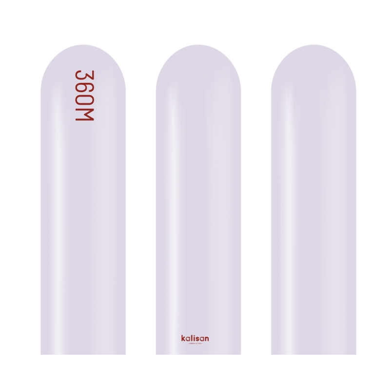 360M Kalisan Macaron Lilac Nozzle Up Modeling Latex Balloons | 50 Count