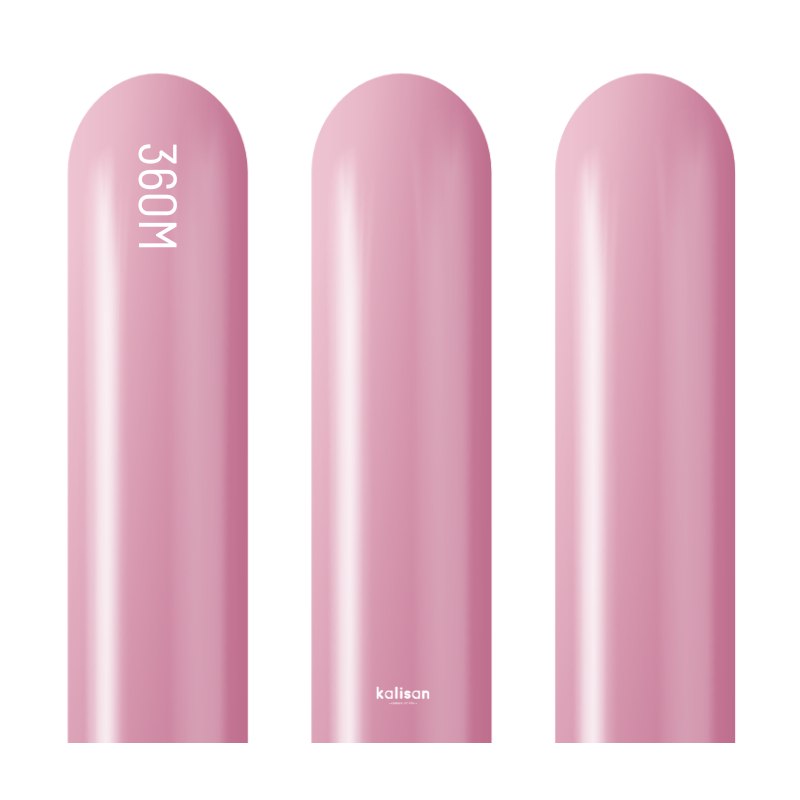 360M Kalisan Mirror Pink Nozzle Up Modeling Latex Balloons | 50 Count